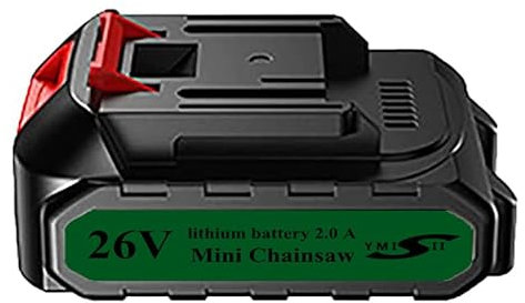 Batterie pour tronçonneuse 26 V 2000 mAh, Accessoires pour tronçonneuses électriques Portables de 4 Pouces et 6 Pouces, Batterie Lithium-ION de Rechange