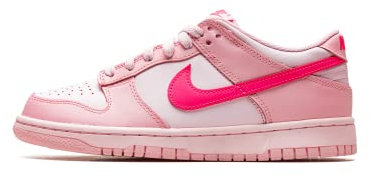 Nike Youth Dunk Low GS DH9765 600 Triple Rose - Taille, Mousse rose et rose moyen, 5.5 Big Kid