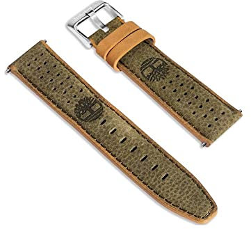 Timberland Daintree Unisex Uhrenarmband aus Leder, Farbe: Grün, für Gehäuse mit den Maßen: 42/44/45, TDOUL0000602
