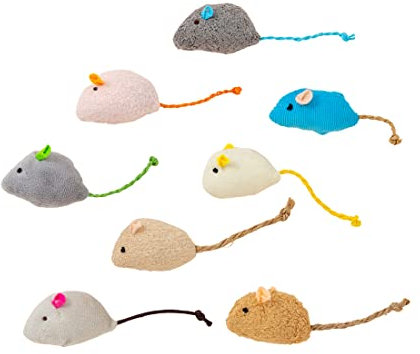 8 Pièces Peluche Herbe à Chat,jouets à herbe à chat en peluche, Jouet de qualité supérieure avec cataire pour Chat et Chaton, Peluches d'herbe à Chat séchée pour Chats