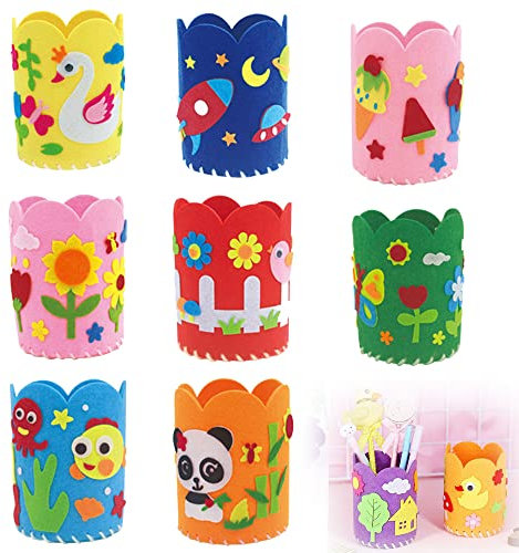 ZAHD 8 Stück Bastelsets aus Filz Nähen Kreativer Handgefertigter Nähset Set für Pädagogisches DIY Filz Bastelset DIY Handwerk Geschenk für Kreativsets Nähen Bastelset