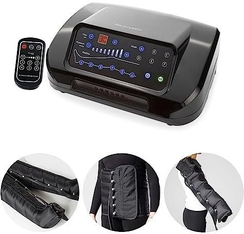 Dinamicamed ® PRO 6.0 Pressotherapie Professionelles Lymphdrainage Gerät Digital Classic, 6 Massage-Programme, 6 Luftkammern, Beinmassagegerät mit Bauch- & Beinmanschetten und Arme