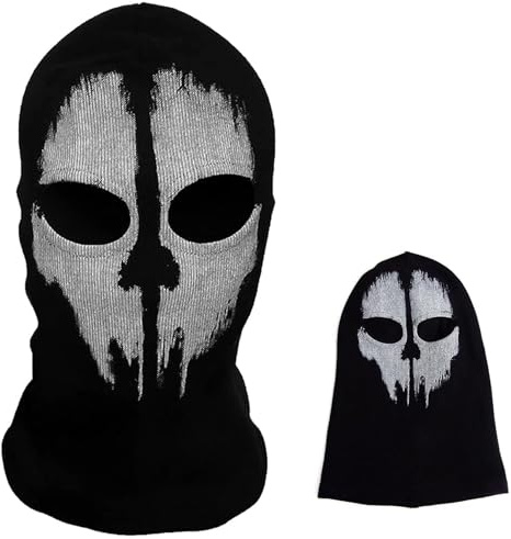 BAIYSFFG Totenkopf-Sturmhaube, Geistermaske, Sturmhaube, Fahrrad, Skateboard, Cosply Kostüm, Totenkopfmaske, Geistermaske