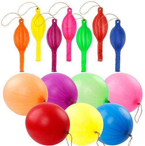 50 Stück Punch Luftballons Robuste Perforierte Ballons Groß Latex Punch Luftballons für Geburtstag Geburtstag Spiel Partyzubehör für Kindergeburtstage, Hochzeiten, Kinderpartys