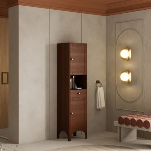Columna de baño en MDF Nogal Estilo rústico Toscano.