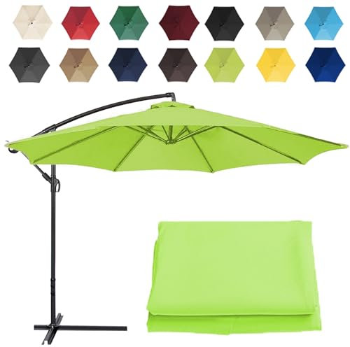 CMJYMX Replacement Parasol Canopy Sun Umbrella Replacement Cloth For 2m-6 Arms 2.7m-6 Arms 2.7m-8 Arms 3m-6 Arms 3m-8 Arms (Color : Grass green, Size : 8 ribs-3m(9.8ft))