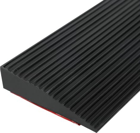 Threshold Ramp,90x8cm Self Adhesive Door Floor Transition Strip Wheelchair Ramp for Bathroom, Steps, Assisted Sweeping Robot Uphill (1cm height)
