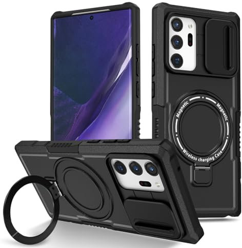 ZHOZEXIN Custodia per Samsung Galaxy Note 20 Ultra 6.9 Pollici Protezione Caduta Antiurto Protettiva Antiurto, Supporto Anello, Custodie per Samsung Galaxy Note 20 Ultra (nero)