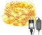 ALED LIGHT Guirnalda luminosa impermeable de 22 m 8 modos, 220 LED de color blanco cálido para decoración al aire libre y interior para fiesta, jardín, casa o Navidad