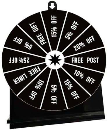LearnLyrics Spinner-Rad für Preise, Mehrzweck-Spin Preis-Rad Tombol-Rad, kreatives Spinner-Spielrad Glücksrad Spinner für Hochzeitsfeier