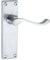 Designer Levers - Victorian Scroll Lever Door Handles - Satin Chrome - 1 Pair - Latch Door Handle - Interior Use - Long Latch