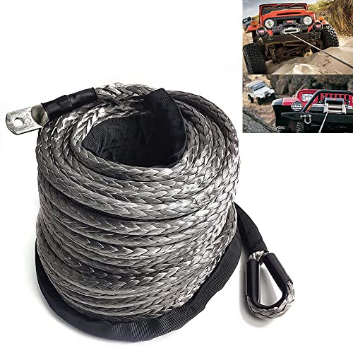 Dyneema Forstseilwinde 10mm 30m - Offroad Kunstfaserseil für Winden - 10,799.6 kg Stärke - 10.8T Kapazität - Langlebig und zuverlässig