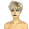 1 Stück Blonde Damen-Kurzhaarperücke, Schräge Pony-Perücke, Flauschiges, Mehrschichtiges Damen-Kurzhaar, Geeignet Für Cosplay, Maskerade, Musikparty