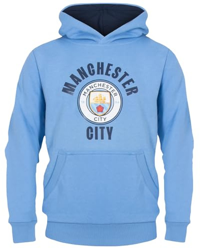 MANCHESTER CITY Boys Hoody Fleece Graphic Kids OFFICIAL Football Gift