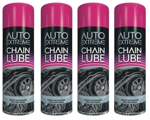 SDMAX Chain Lube Spray Paint, Rust And Corrosion Resistance, Lubricate And Protect, Quick Drying, Non-Cracking, Long Lasting, Ideal For Workshop And DIY Use, 250ml (4PCS)