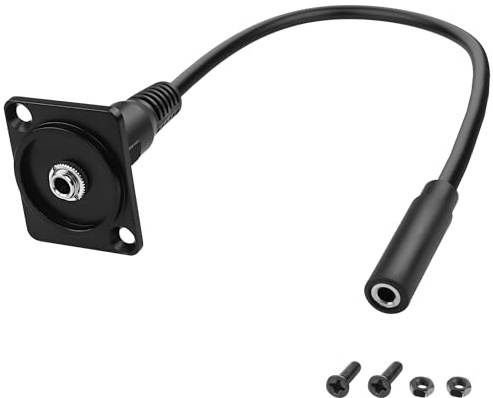 MEIRIYFA Support de panneau de type D 3,5 mm 1/8 TRS vers 3,5 mm TRS câble audio 3,5 mm femelle TRS vers type D 3,5 mm femelle stéréo jack casque prise câble pour smartphone, ordinateur portable (20