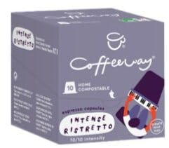 Coffeeway Lot de 12 paquets de 10 capsules à expresso Intense Ristretto 120 pièces