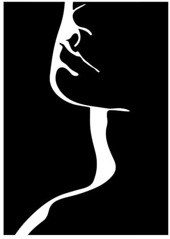 AREDE Metall Wanddekoration Scherenschnitt Abstrakte Metallwandkunst für Schlafzimmer, Badezimmer, Wohnzimmer, Zuhause | 62 x 88 cm | Dekoration aus Aluminium verbund | Schwarz