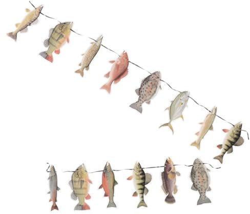 TOYANDONA Banner Für Die Angelparty Fischbanner Geburtstagsfeier Dekoratives Banner Fischgirlande Party-banner Geburtstagsverzierung Fisch-party-dekorationen Geburtstagsbanner Papier