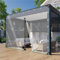 KOOEIN Transparente wasserdichte Planen 400g/㎡,0,3mm PVC-Kunststoffplanen-Seitenteile,Mit ösen Und Reißverschluss,Durchsichtig wasserdichte Abdeckplane Für Pergola,184 Größen,LxW-2x2m/6.6x6.6ft