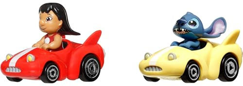 Hot Wheels Spielzeugautos, Set mit 2 RacerVerse Die-Cast Fahrzeugen mit Charakterfahrern, optimiert für Leistung auf RacerVerse Strecke (Stile können variieren)