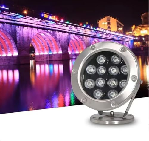 Luces De Paisaje Submarino - 12V Foco LED Piscina, Luces LED Subacuáticas Para Estanques, Foco LED Resistente Al Agua IP68, Luz De Paisaje Ajustable De 180 °, Para Jardín, Fuente, Patio(Green,3W)