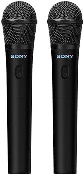 Sony ULTMIC1 - Wireless Microphone Set with 2 Mics and Receiver, Advanced Noise Reduction, Duet Assist, 20hr Battery, Shockproof, Perfect for ULT POWER SOUND series – Black