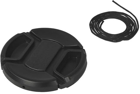 vhbw Bouchon d'objectif 52 mm Remplacement pour Panasonic DMW-LFC52GU, DMW-LFC52 pour Appareil Photo - Plastique Noir, poignée Interne
