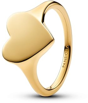 PANDORA Ladies Ring Gold Heart 163988C00 58/18.5 Sterling Silver No Gemstone