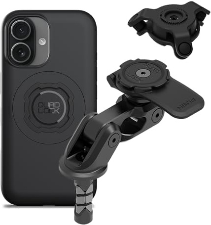 Quad Lock Support Téléphone pour Fourche de Moto Pro avec Amortisseur de Vibrations et Coque MAG pour iPhone 17
