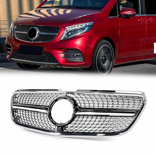 Kühlergrill Front Grill Diamant Grill Schwarz für Mercedes Benz Vito W447 Vito Tourer Kasten 2014 2015 2016 2017 2018 02/2019