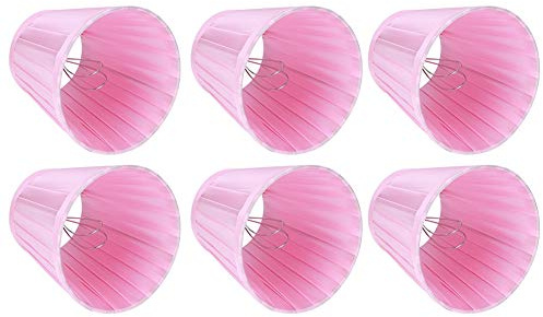 Yctze 6 Pièces Couvercle d'abat-jour de Lampe à Suspension Rose Clair-abat-jour de Lampe Murale Décoration de la Maison, éclairage Parfait pour Chambre à Coucher, Bureau, Hôtel et Hall Compatible