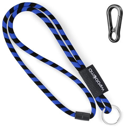 webbomb Tubular Lanyard Schlüsselband - rund weich lang mit Karabinerhaken Sicherheitsverschluss & Schlüsselring als Schlüsselanhänger Keychain für Ausweis Handy Schlüssel