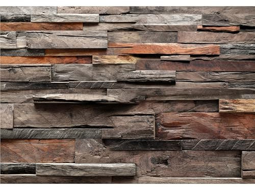 decomonkey Fototapete Holz 400x280 cm Tapete Wandbild Vliestapete Fototapeten Tapeten Wandtapete Wand Schlafzimmer Wohnzimmer Holzoptik