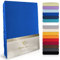 Moon-Luxury Spannbettlaken Spannbetttuch Jersey Stretch 230g/m² für Wasserbetten, Boxspringbetten und herkömmliche Matratzen (Royalblau, 180x200-200x220)