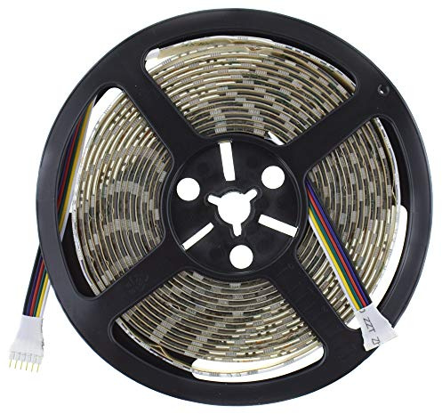 LED RGBW + CCT 5in1 Streifen 24V, 500cm, 60 LEDs/m (300 Stk.), IP65 - RGB + weiss (warm- bis kalt-weiss einstellbar)