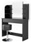 Vicco Schminktisch Charlotte, Kosmetiktisch mit Spiegel, Schwarz, 108 cm mit Hocker