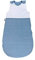 Nattou PURE Ganzjahres-Schlafsack aus 100% Baumwolle mit Reißverschluss und Druckknöpfen, 90cm, Blau, 998154