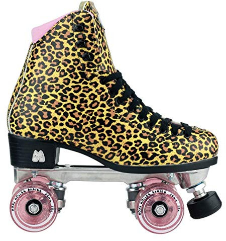 Moxi Set Jungle Leopard Pink Retro Rollschuh (7 / EU 38,5-39)