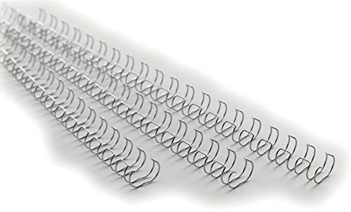 GBC® Binding Combs Wire 24 Rings – Euro Pitch A5 Diameter 6 mm for 55 Sheets Silver (Pack of 100)