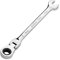 Jetech - Llave de carraca flexible de acero Cr-V de 8 mm, llave de trinquete flexible de grado industrial, pulida completa de 12 puntos, llave combinada métrica