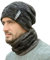 Dasongff Wintermütze Strickmütze Warme Beanie Winter Mütze und Schal mit Fleecefutter für Damen und Herren