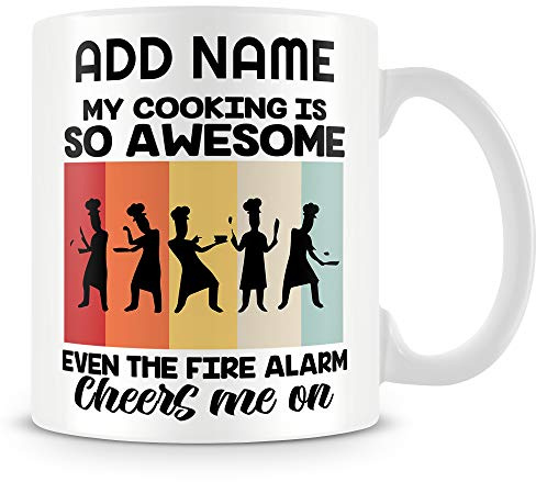 MUGGZ Cook Mug Personalised Gift - My Cooking is So Awesome Even The Fire Alarm Cheers Me On