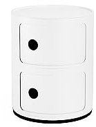 Kartell Componibili Recycled, Container 2-fächer, Mattweiß