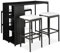 vidaXL Gartenbar Set 5-TLG. mit Kissen Theke Bar Tresen Gartentheke Bartisch Stehtisch Barhocker Barstuhl Gartenmöbel Poly Rattan Schwarz