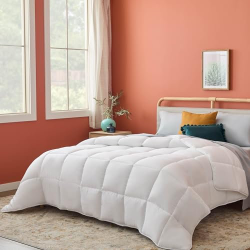 Linenspa 4 Jahreszeiten Bettdecke aus Microfaser – Ganzjahresdecke – Ultraweich – Steppdecke 220x240 cm, Weiß