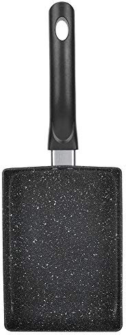 Padella antiaderente per frittata, fornello a induzione, frittata, bistecca, padella, teglia per pizza, grill per uso interno ed esterno(Nero)