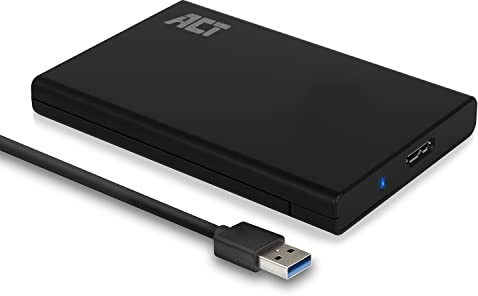 ACT 2,5 Festplattengehäuse Extern SATA HDD/SSD 9,5 mm - AC1215 | USB 3.1, Unterstützung UASP, werkzeugloses Gehäuse