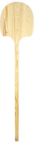 Acan Pelle en bois pour pain et pizzas, surface 34,4 x 33,5 cm, manche long, idéale pour les fours à bois profonds, les boulangeries, 153 cm