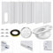 2023 New Sliding Door Air Conditioner Kit with 2-in-1 Coupler for 5.0/5.9” Exhaust Hose, Universal Portable Door/Window AC Vent Kit with 6 Upgraded Seamless Slot Seal Plates and A PVC Grid